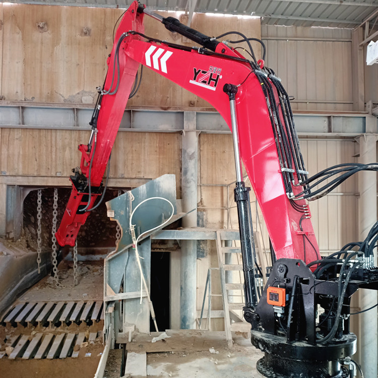 Sistema de pluma rompe rocas con pedestal