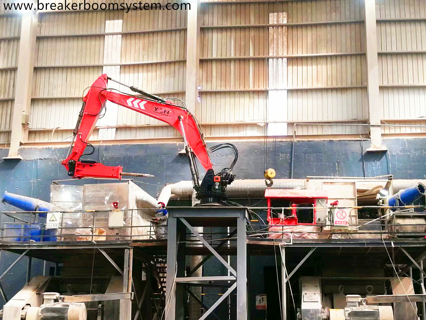 sistema de pluma de pedestal