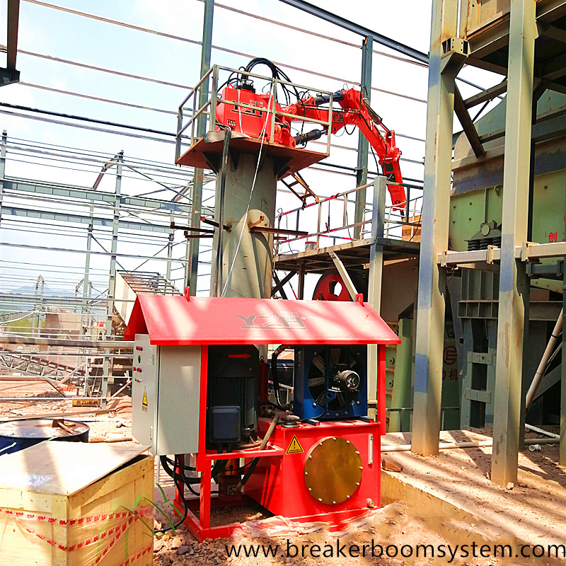 Pedestal Rock Breaker Boom System fijo