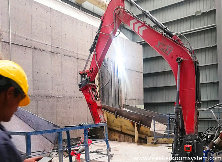 Jurun Concrete está muy satisfecho con el sistema de brazo triturador de rocas con pedestal hidráulico eléctrico de la marca YZH
