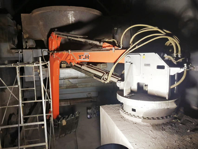 sistema de boom de pedestal