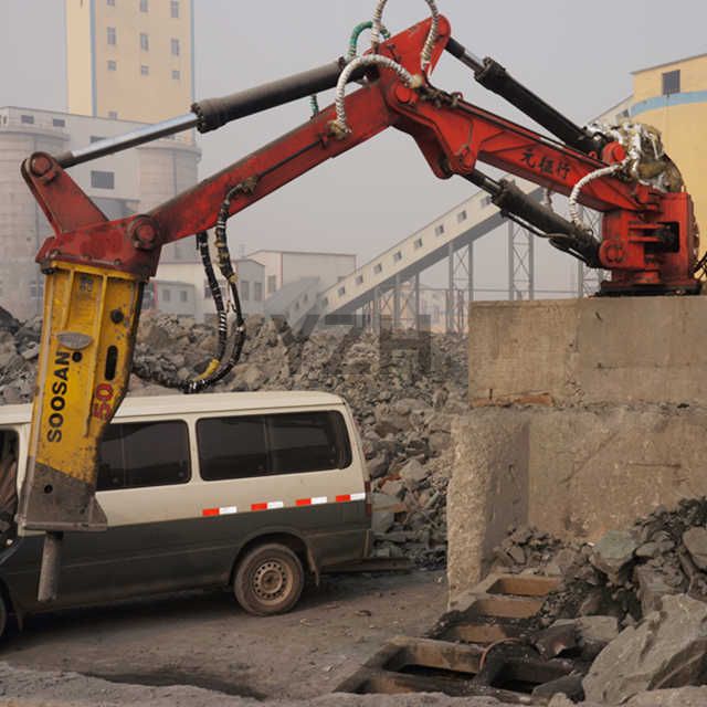 Sistema de boom rompedores de rocas para Jaw Crusher y Impact Crusher