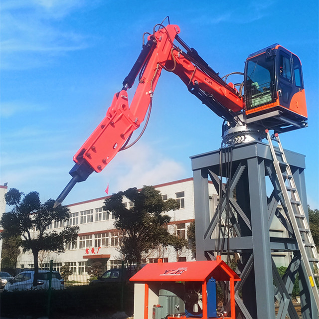 Sistema de interruptores de rocas del pedestal Boom
