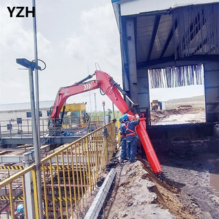 Sistema de pluma fija para romper rocas estacionaria