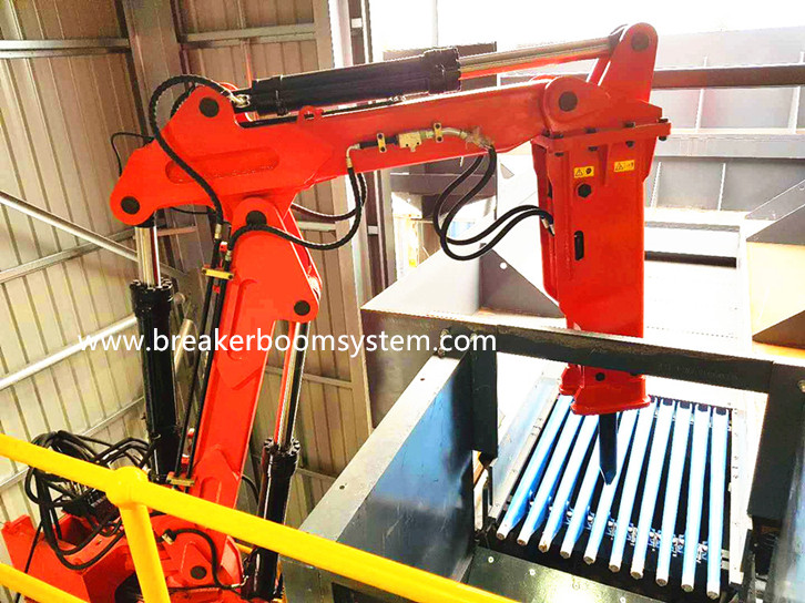 Sistema de pluma rompe rocas con pedestal