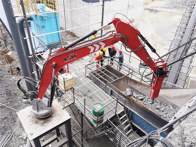 Boom de rocas estacionario