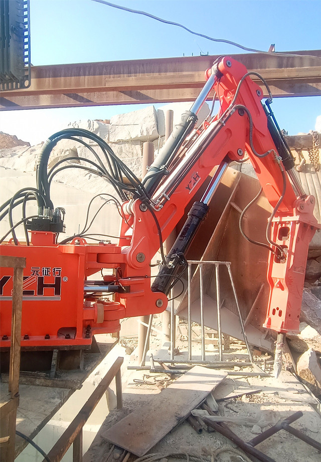 sistema de plumas de pedestal para romper rocas