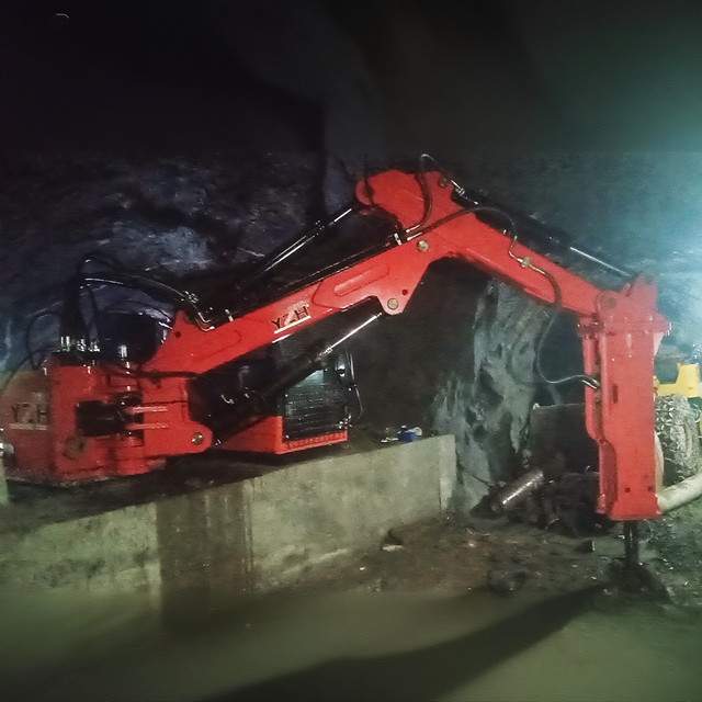 Sistema de boom de interruptores de roca hidráulicos