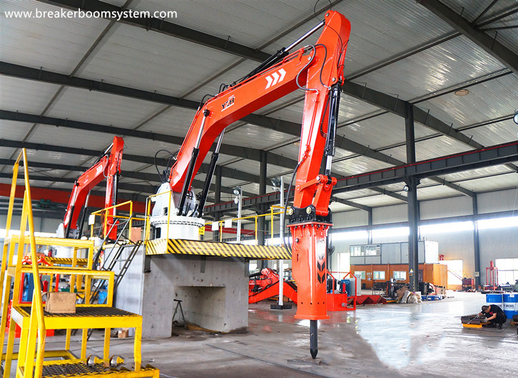 sistemas de rompe rocas con pluma de pedestal