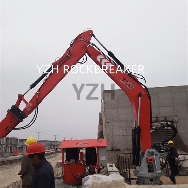 Sistema de boom de interruptores de rocas de pedestal