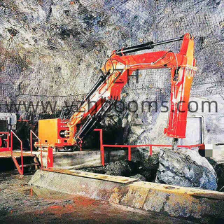 Sistema de boom de roce YZH utilizado en minería