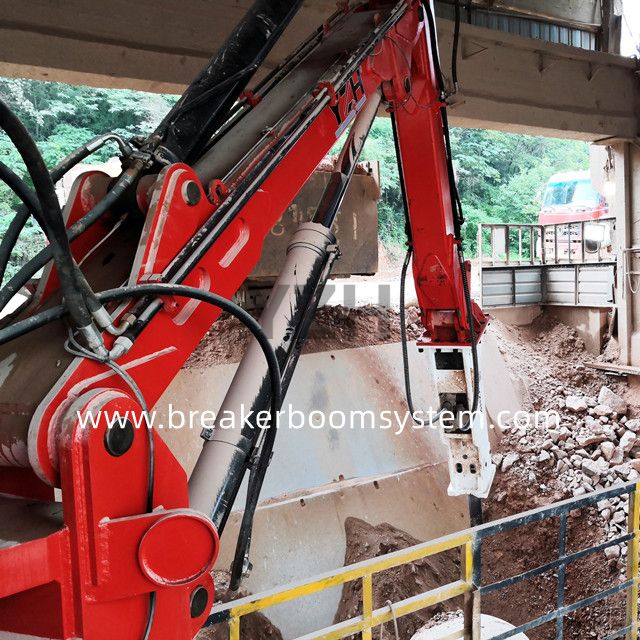 Sistema estacionario de rompas de rocas en grizzly