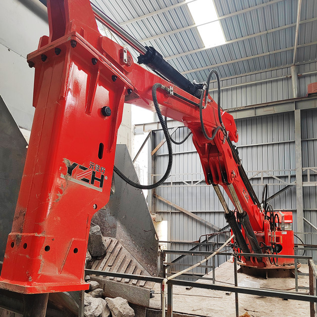 Sistema de rompe rocas de boom de pedestal