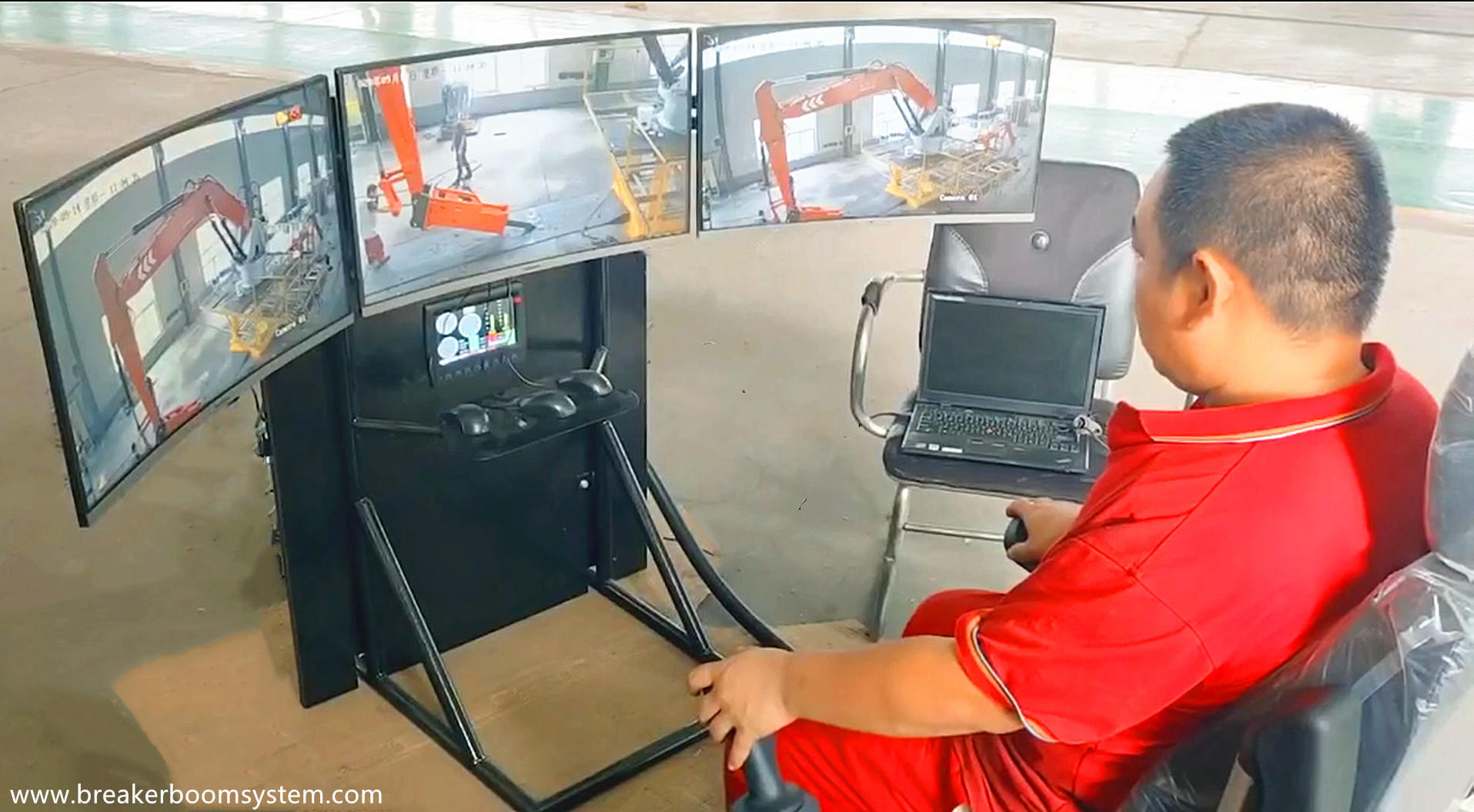 pluma de pedestal sistema rompe rocas