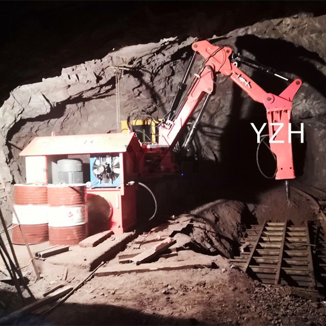 Sistema estacionario de rompas de rocas en grizzly
