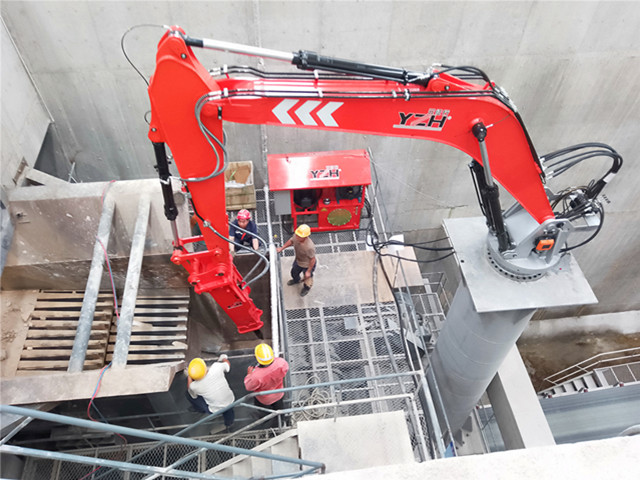 Sistema de Boom Rockbreaker estacionario