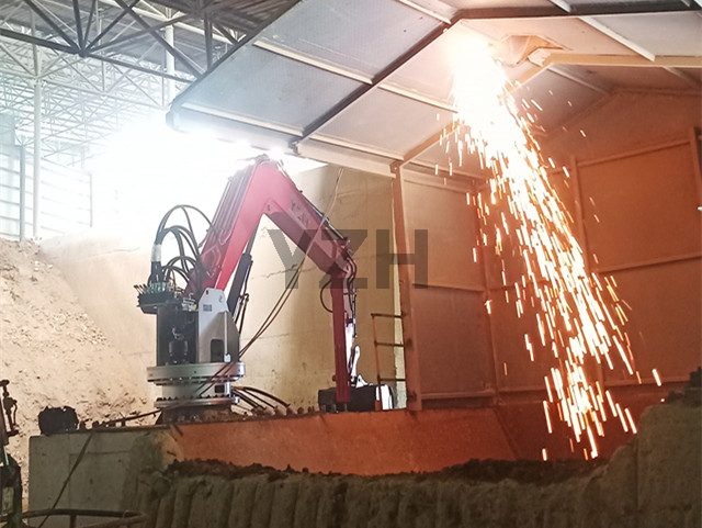 Manipulador hidr&aacute;ulico de brazo robot