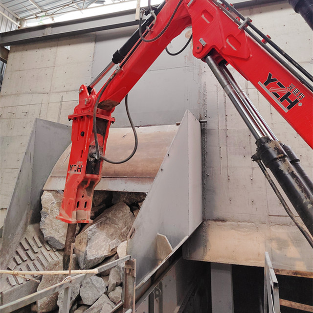 Sistema de rompe rocas de boom de pedestal