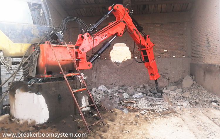 sistema de pluma de pedestal