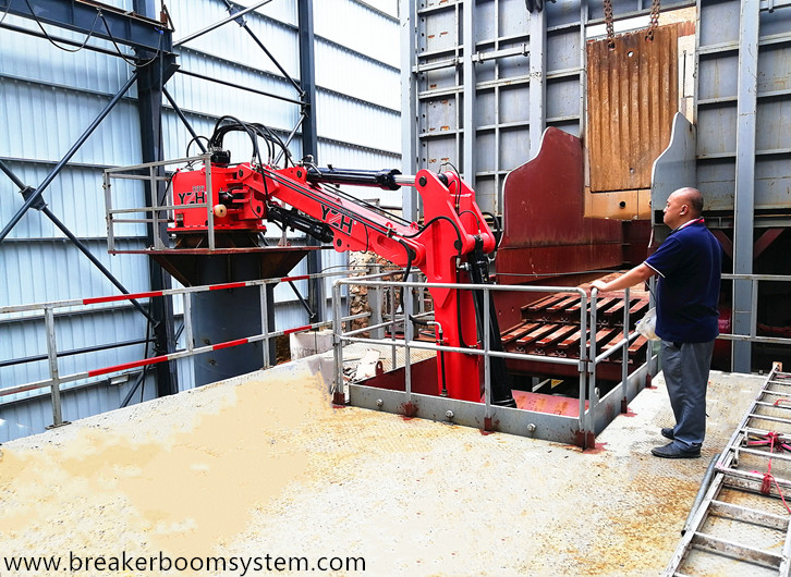 sistema de brazos de rompe rocas pedestal de tipo fijo