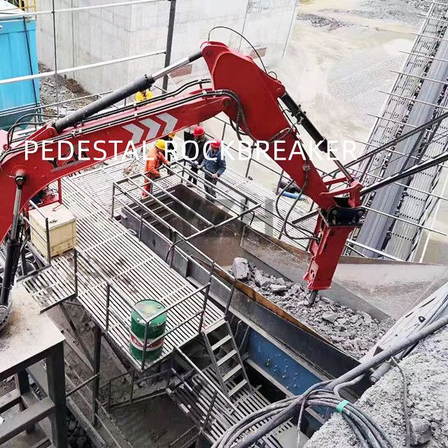 Sistema de boom de interruptores de rocas de pedestal