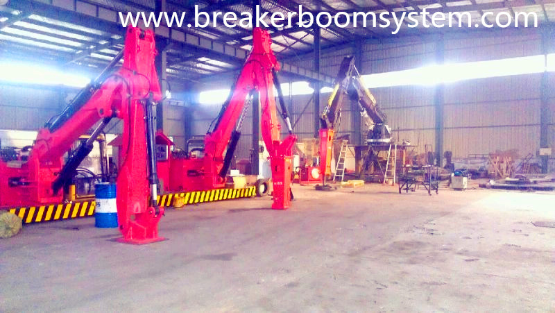 sistema hidr&aacute;ulico de brazos rompe rocas