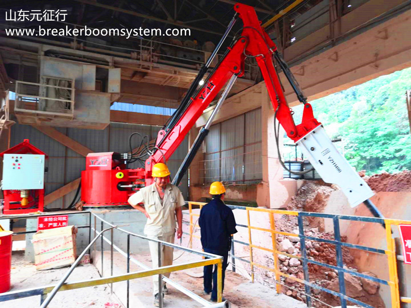 sistema hidr&aacute;ulico de brazos rompe rocas