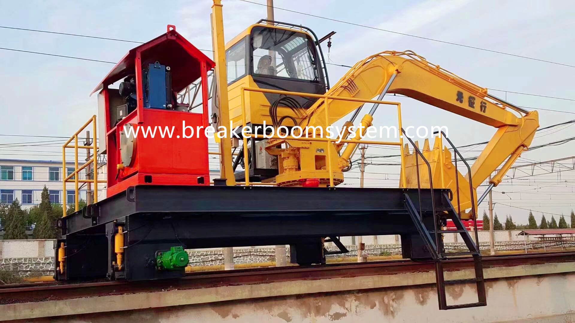 sistema hidr&aacute;ulico de pluma rompe rocas