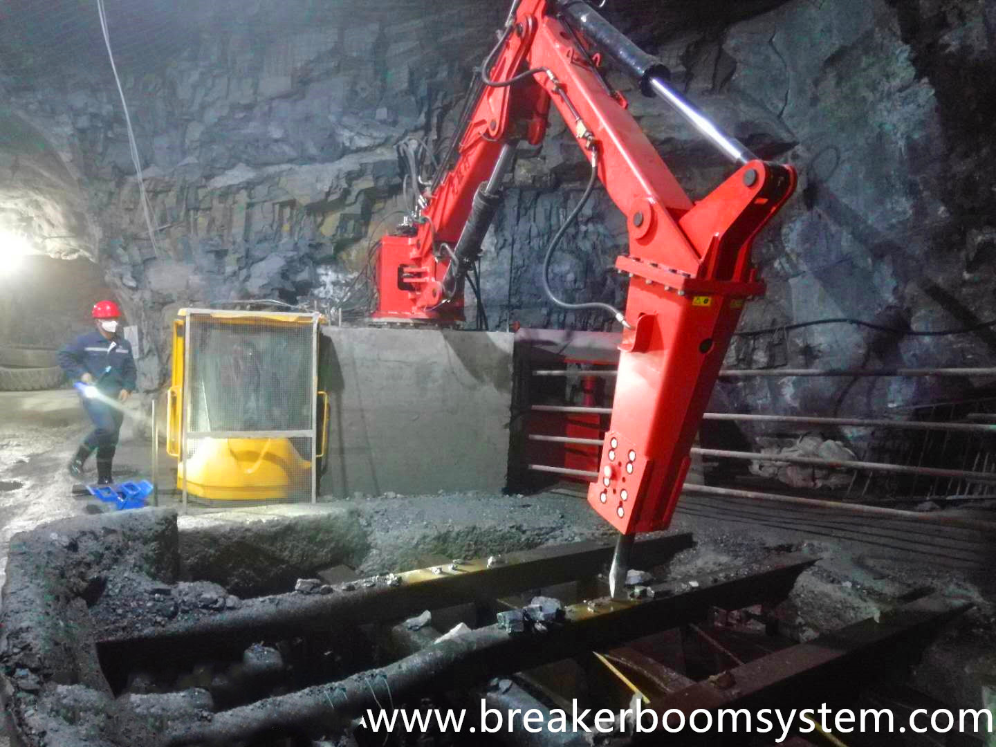 sistema de brazo de trabajo hidr&aacute;ulico