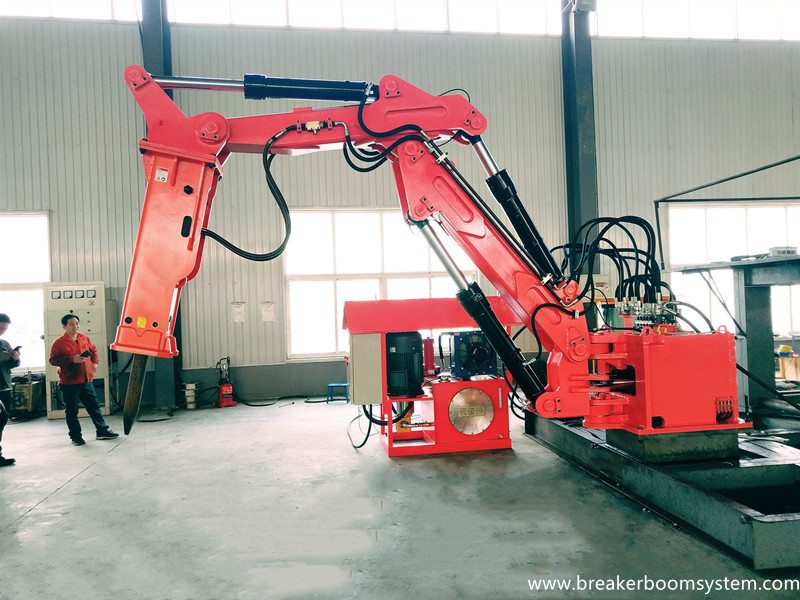 Sistema de auge rompe rocas